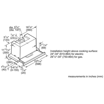 500 Series, Under Cabinet Range Hoods, Stainless Steel HUI54452UC