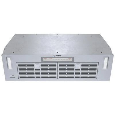 博世 800 系列 HUI86553UC 橱柜插件，36 英寸外部宽度，600 CFM，不锈钢色