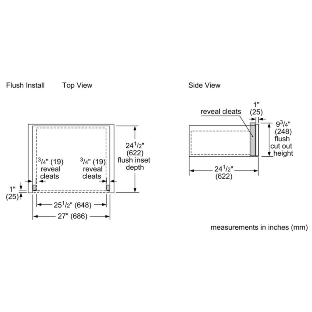 Bosch 500 Series 27" Warming Drawer HWD5751UC