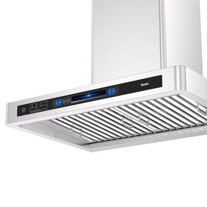 Hamburg 1000CFM 36'' Stainless Steel Wall Mount Voice Control DC Motor Range Hoods