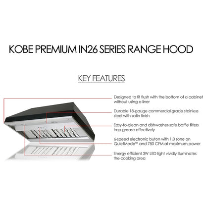 Kobe IN2630SQB-700-2 Cabinet Insert