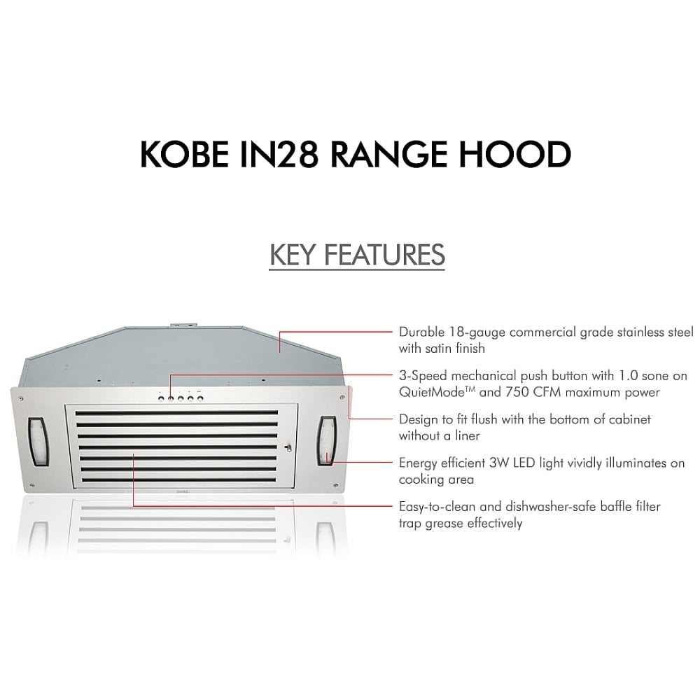 Kobe IN2830SQB-XX Cabinet Insert