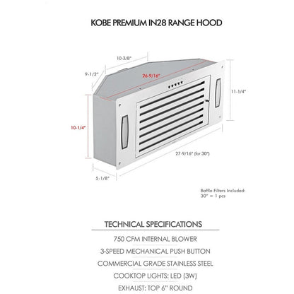 Kobe IN2830SQB-XX Cabinet Insert