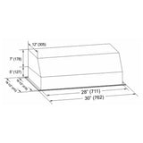 Kobe INX2630SQB-700-3 Cabinet Insert