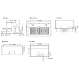 Kobe INX2630SQB-700-3 Cabinet Insert