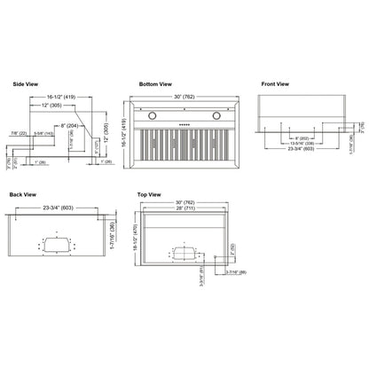 Kobe INX2630SQB-700-3 Cabinet Insert