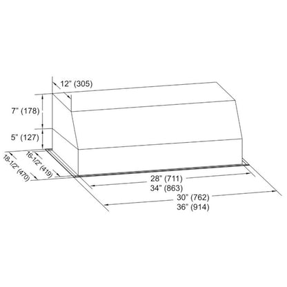 Kobe INX2636SQB-700-3 Range Hood