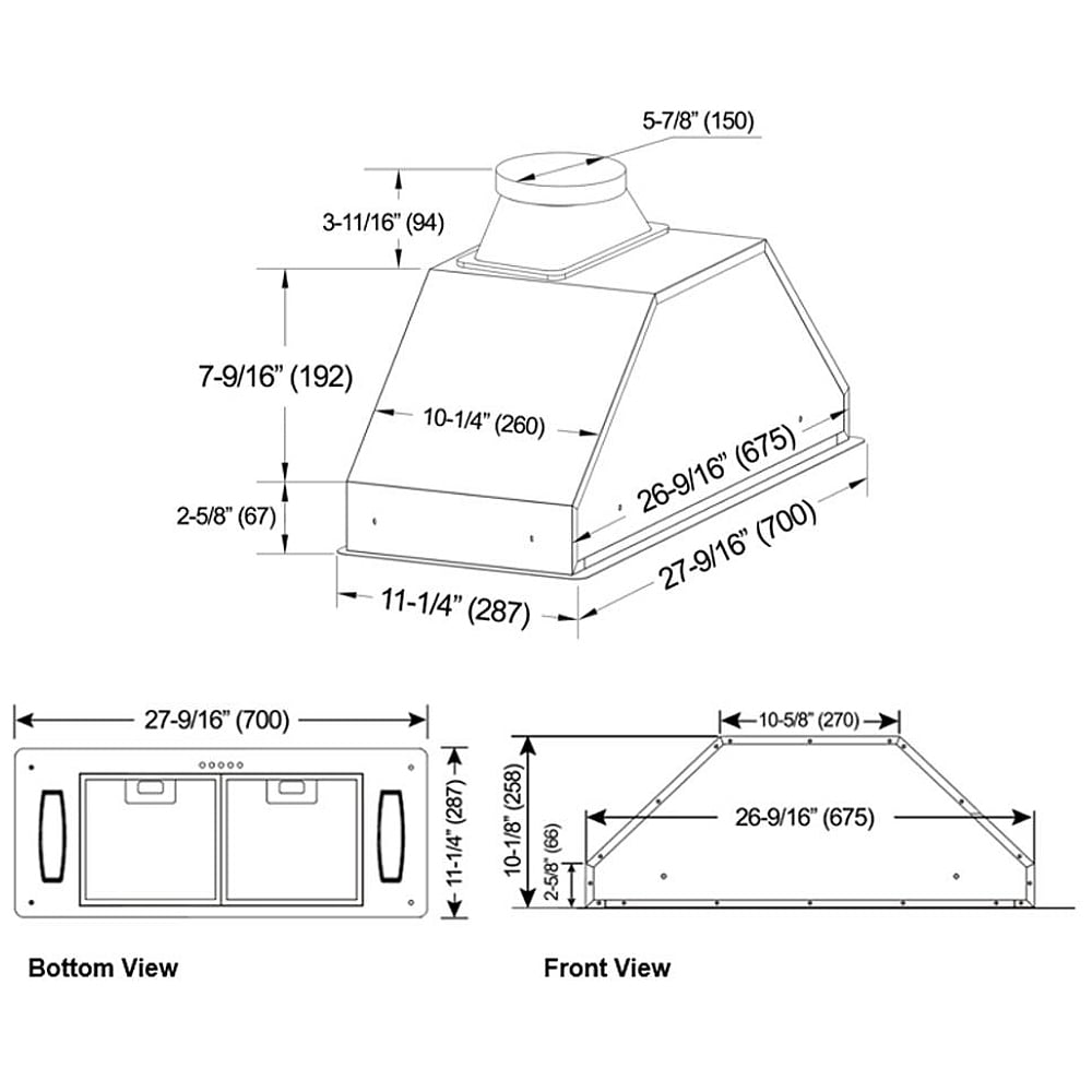 Kobe INX2830SQB-700-2 Cabinet Insert