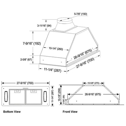 Kobe INX2830SQH-700-2 Cabinet Insert