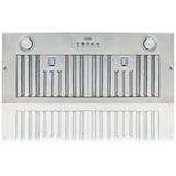 Kobe INX2930SQBF-500-2 Cabinet Insert, 30 inch Exterior Width, 550 CFM, 1.5, LED, Dishwasher Safe Filters, 3, Stainless Steel colour