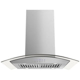 Hauslane IS-200SS-30 Range Hood, 30 inch Exterior Width, 600 CFM, LED, Baffle Filter, Stainless Steel colour