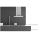 Hauslane IS-200SS-30 Range Hood, 30 inch Exterior Width, 600 CFM, LED, Baffle Filter, Stainless Steel colour