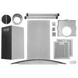 Hauslane IS-200SS-36 Range Hood, 36 inch Exterior Width, 600 CFM, LED, Baffle Filter, Stainless Steel colour