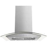 Hauslane IS-200SS-36 Range Hood, 36 inch Exterior Width, 600 CFM, LED, Baffle Filter, Stainless Steel colour