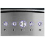 Hauslane IS-200SS-36 Range Hood, 36 inch Exterior Width, 600 CFM, LED, Baffle Filter, Stainless Steel colour