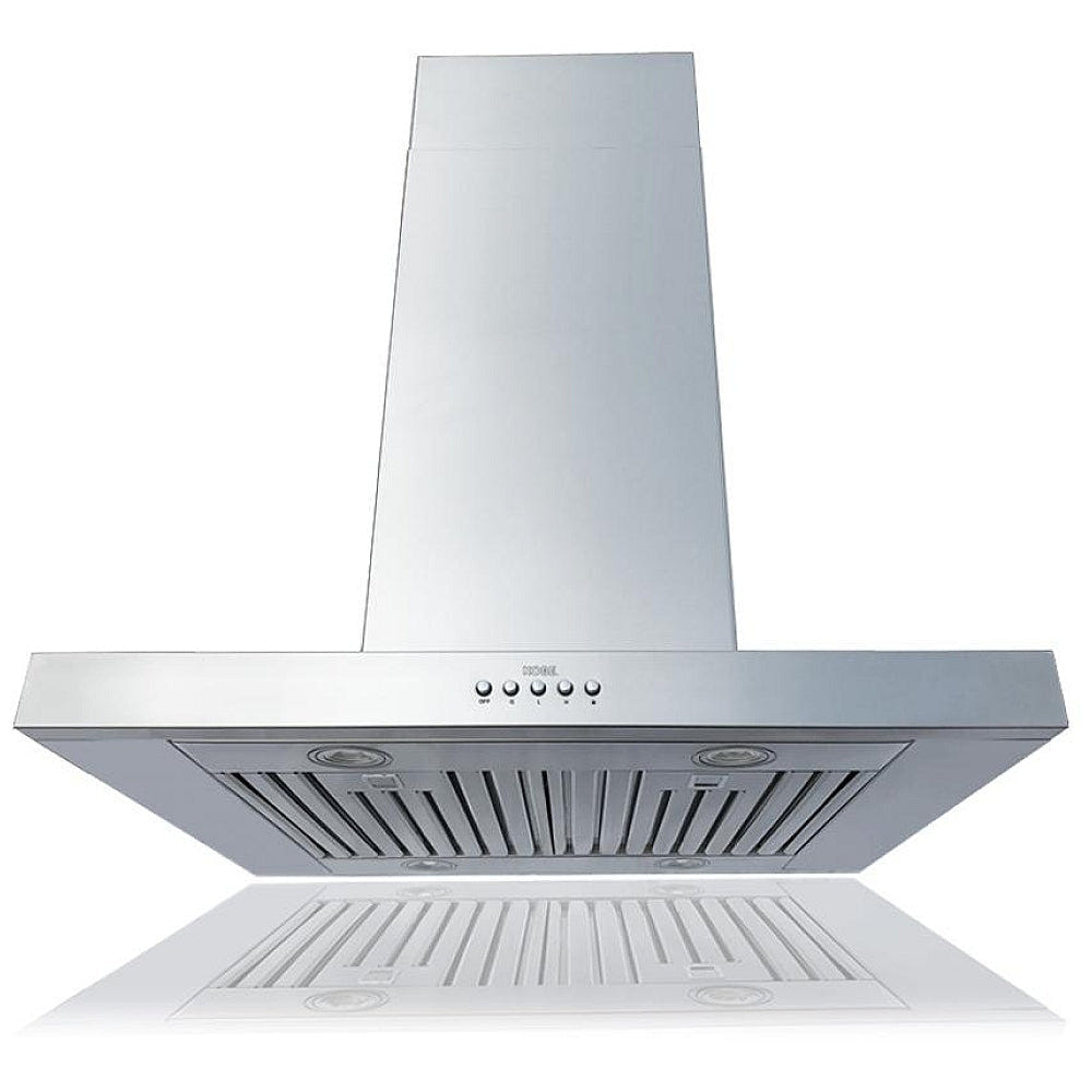 Kobe ISX2142SQB-DC37-2 Range Hood, 42 inch Exterior Width, Chimney, Island, 680 CFM