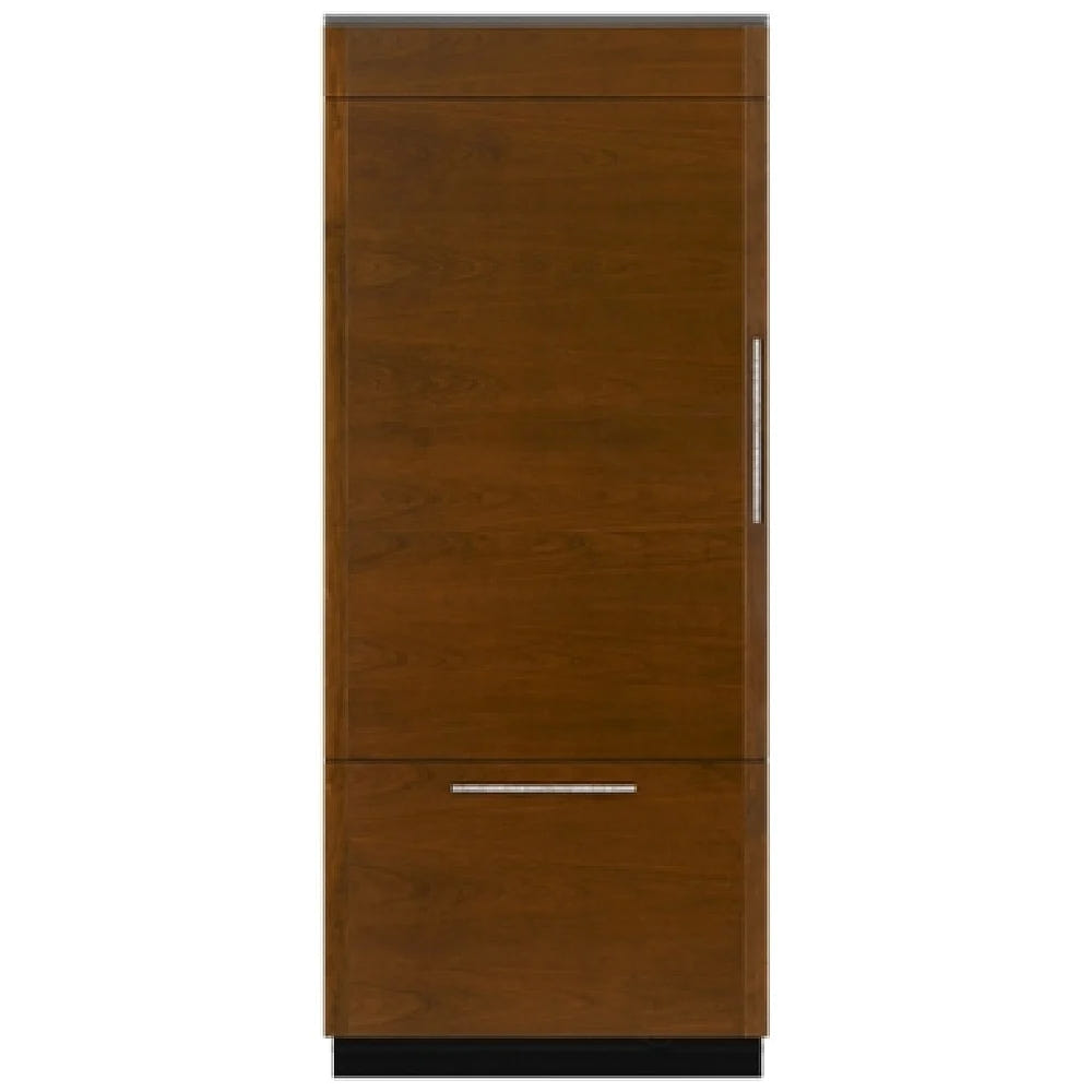 JennAir JB36NXFXLE 底部冷冻内置冰箱，36 英寸宽，能源之星认证，台面深度，定制面板，20.90 立方英尺容量，制冰机（位于冷冻室），面板就绪