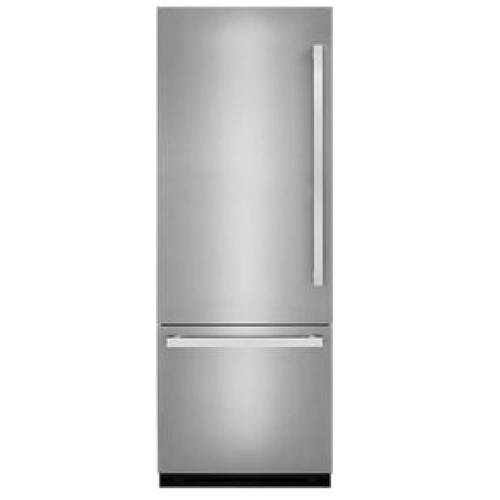 JennAir JBBFL30NMX Bottom Freezer Built In Column Refrigerator, 30 inch Width, ENERGY STAR Certified, Counter Depth, Custom Panel Ready, 16.3 cu. ft. Capacity, Ice Dispenser (Freezer Located), Panel Ready LCD Display, Ice Maker
