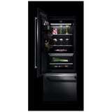 JennAir JBBFL30NMX Bottom Freezer Built In Column Refrigerator, 30 inch Width, Counter Depth, Custom Panel Ready, 16.3 cu. ft. Capacity, Water Dispenser (Interior), Ice Dispenser (Freezer Located), ENERGY STAR Certified, Panel Ready LCD Display, Ice Maker
