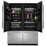 JennAir JBBFL30NMX Bottom Freezer Built In Column Refrigerator, 30 inch Width, Counter Depth, Custom Panel Ready, 16.3 cu. ft. Capacity, Water Dispenser (Interior), Ice Dispenser (Freezer Located), ENERGY STAR Certified, Panel Ready LCD Display, Ice Maker