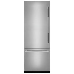 JennAir JBBFL30NMX Bottom Freezer Built In Column Refrigerator, 30 inch Width, Counter Depth, Custom Panel Ready, 16.3 cu. ft. Capacity, Water Dispenser (Interior), Ice Dispenser (Freezer Located), ENERGY STAR Certified, Panel Ready LCD Display, Ice Maker