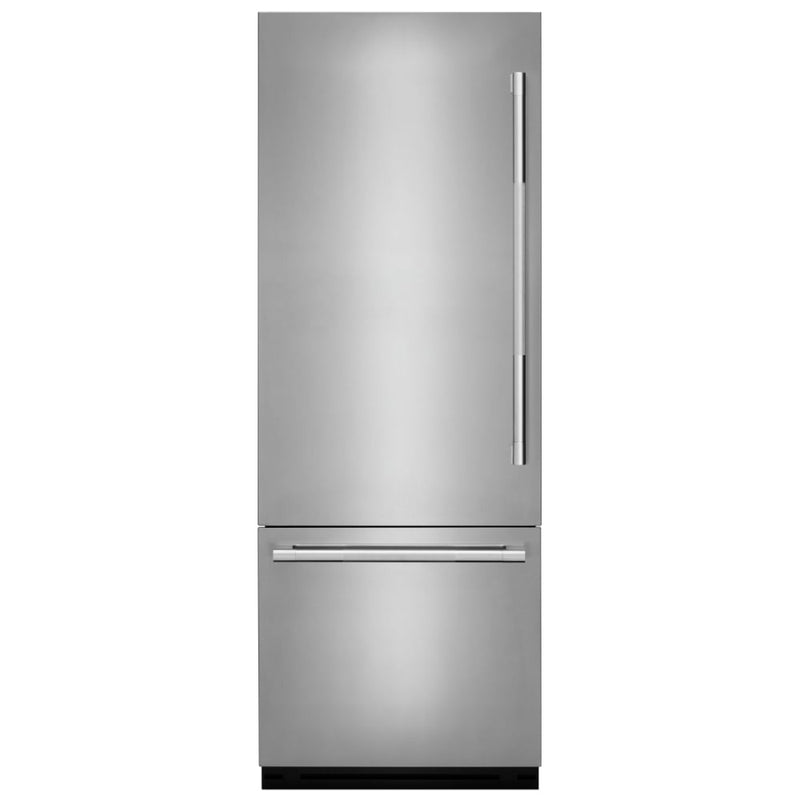 JennAir JBBFL30NMX Bottom Freezer Built In Column Refrigerator, 30 inch Width, Counter Depth, Custom Panel Ready, 16.3 cu. ft. Capacity, Water Dispenser (Interior), Ice Dispenser (Freezer Located), ENERGY STAR Certified, Panel Ready LCD Display, Ice Maker