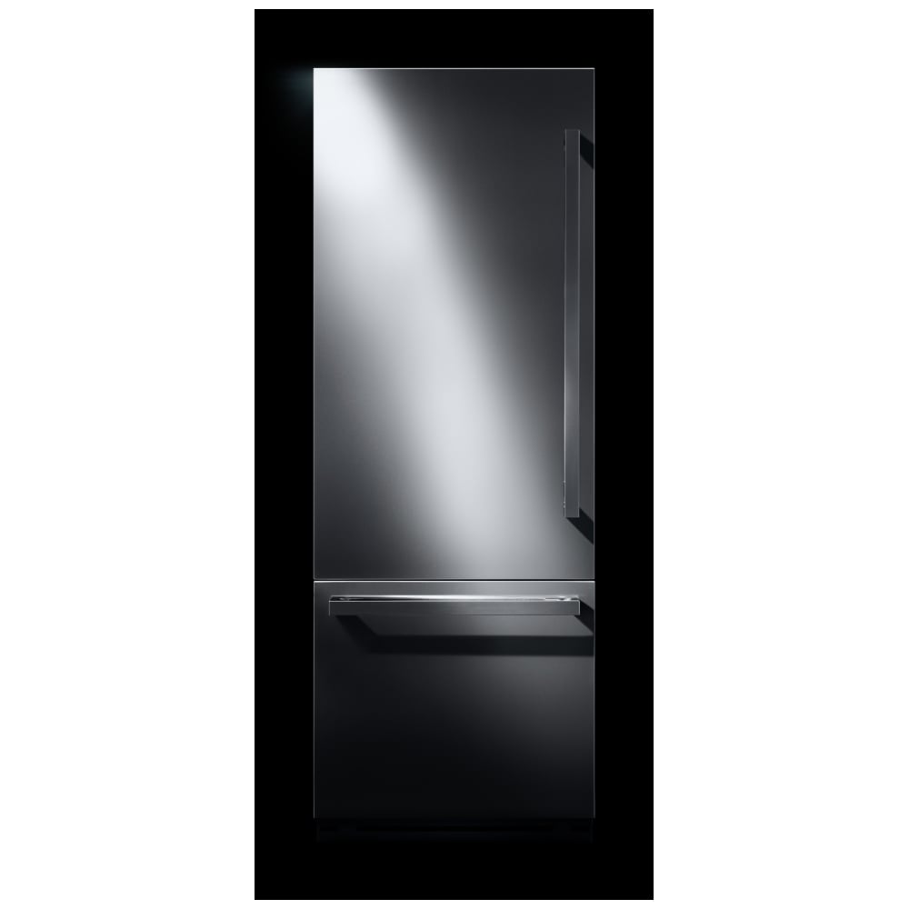 JennAir JBBFL30NMX Bottom Freezer Built In Column Refrigerator, 30 inch Width, ENERGY STAR Certified, Counter Depth, Custom Panel Ready, 16.3 cu. ft. Capacity, Ice Dispenser (Freezer Located), Panel Ready LCD Display, Ice Maker