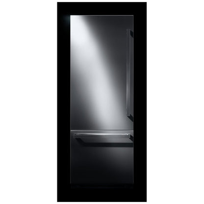 JennAir JBBFL30NMX Bottom Freezer Built In Column Refrigerator, 30 inch Width, ENERGY STAR Certified, Counter Depth, Custom Panel Ready, 16.3 cu. ft. Capacity, Ice Dispenser (Freezer Located), Panel Ready LCD Display, Ice Maker