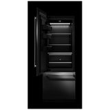 JennAir JBBFL30NMX Bottom Freezer Built In Column Refrigerator, 30 inch Width, Counter Depth, Custom Panel Ready, 16.3 cu. ft. Capacity, Water Dispenser (Interior), Ice Dispenser (Freezer Located), ENERGY STAR Certified, Panel Ready LCD Display, Ice Maker