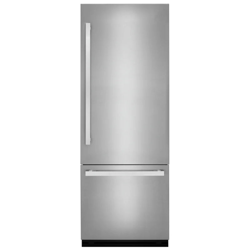 JennAir JBBFR30NMX Bottom Freezer Built In Column Refrigerator, 30 inch Width, Counter Depth, Custom Panel Ready, 16.3 cu. ft. Capacity, Ice Dispenser (Freezer Located), ENERGY STAR Certified, Panel Ready LCD Display, Deep Freeze Mode