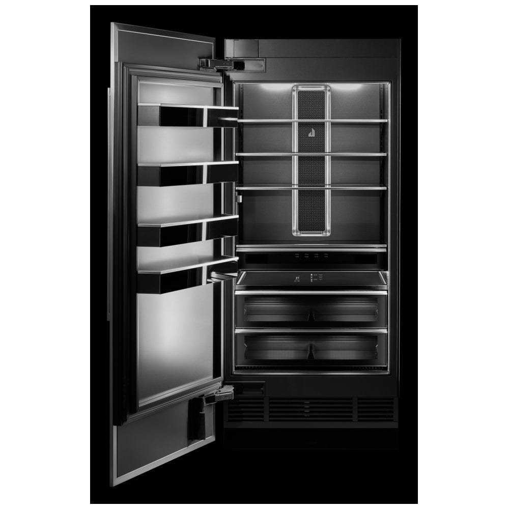 JennAir JBRFL36IGX Built In Column Refrigerator, 36 inch Width, ENERGY STAR Certified, Counter Depth, Custom Panel Ready, 20 cu. ft. Capacity, Water Dispenser (Interior), Panel Ready