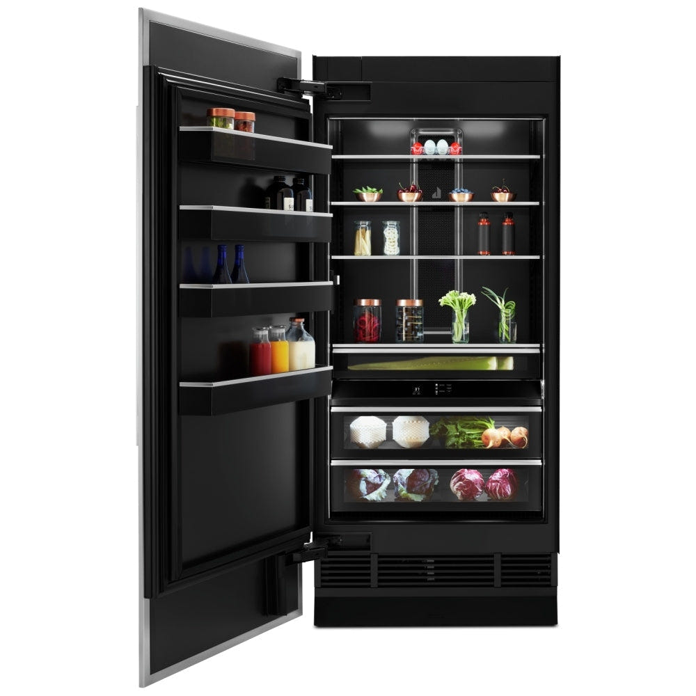 JennAir JBRFL36IGX Built In Column Refrigerator, 36 inch Width, ENERGY STAR Certified, Counter Depth, Custom Panel Ready, 20 cu. ft. Capacity, Water Dispenser (Interior), Panel Ready