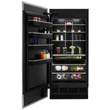 JennAir JBRFL36IGX Built In Column Refrigerator, 36 inch Width, Counter Depth, Custom Panel Ready, 20 cu. ft. Capacity, Water Dispenser (Interior), ENERGY STAR Certified, Panel Ready