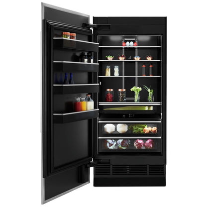 JennAir JBRFL36IGX Built In Column Refrigerator, 36 inch Width, ENERGY STAR Certified, Counter Depth, Custom Panel Ready, 20 cu. ft. Capacity, Water Dispenser (Interior), Panel Ready