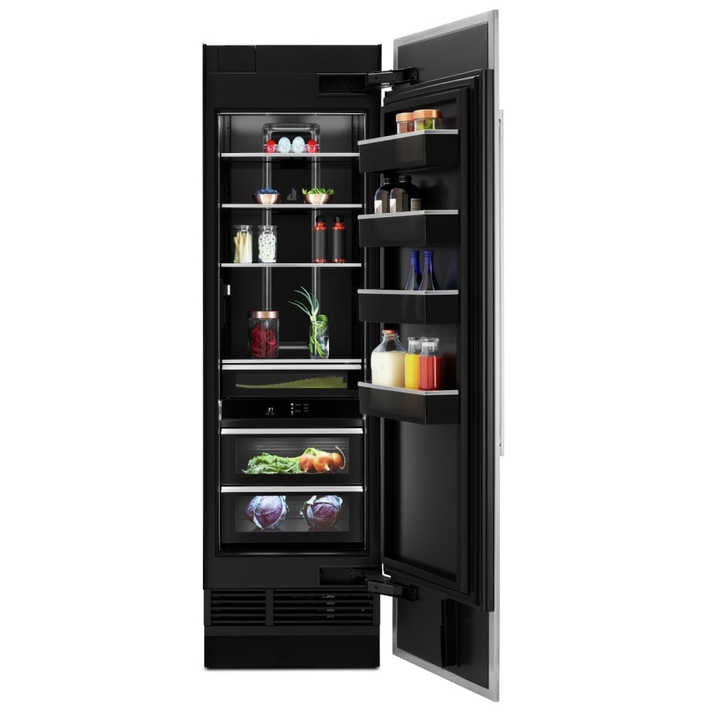 JennAir JBRFR24IGX Built In Column Refrigerator, 24 inch Width, ENERGY STAR Certified, Counter Depth, Custom Panel Ready, 13 cu. ft. Capacity, Water Dispenser (Interior), Panel Ready