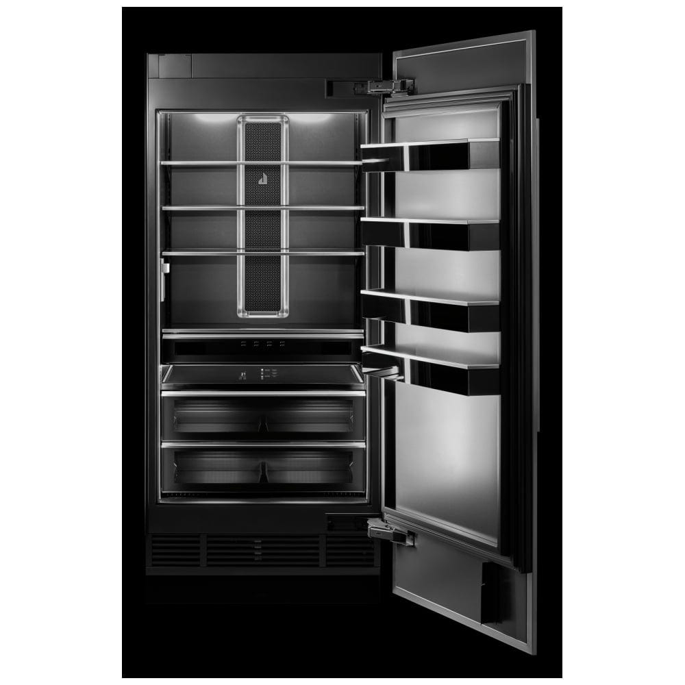 JennAir JBRFR36IGX Built In Column Refrigerator, 36 inch Width, ENERGY STAR Certified, Counter Depth, Custom Panel Ready, 20 cu. ft. Capacity, Water Dispenser (Interior), Panel Ready