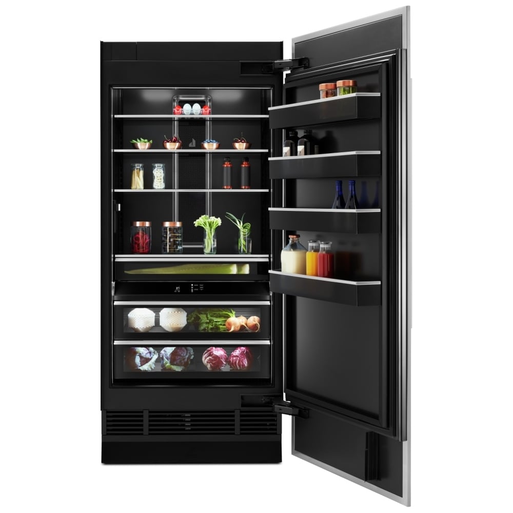 JennAir JBRFR36IGX Built In Column Refrigerator, 36 inch Width, ENERGY STAR Certified, Counter Depth, Custom Panel Ready, 20 cu. ft. Capacity, Water Dispenser (Interior), Panel Ready