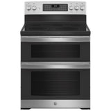 GE JBS86SPSS Electric Range, 6.6 cu. ft. Capacity, 30 inch Exterior Width, Convection, 5 Burners, Yes, Steam Clean, Double Oven, 3,100 W Highest Element, Stainless Steel colour