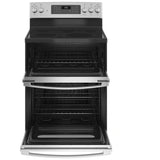 GE JBS86SPSS Electric Range, 6.6 cu. ft. Capacity, 30 inch Exterior Width, Convection, 5 Burners, Yes, Steam Clean, Double Oven, 3,100 W Highest Element, Stainless Steel colour