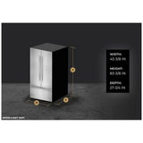 JennAir JBSS42E22L Side by Side Built In Refrigerator, 42 inch Width, 25.5 cu. ft. Capacity, Water Dispenser (Exterior), Ice Dispenser (Thru Door), ENERGY STAR Certified, Stainless Steel colour