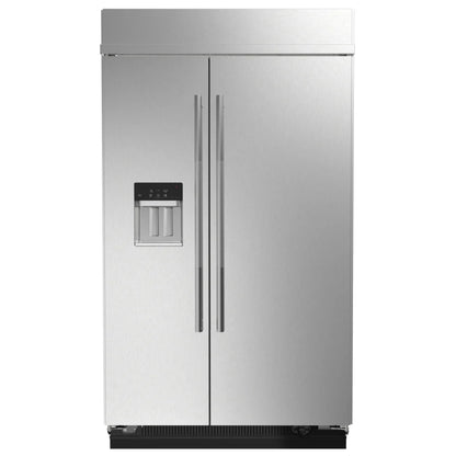 JennAir JBSS42E22L 并排式嵌入式冰箱，42 英寸宽，能源之星认证，制冰机（门内），不锈钢色