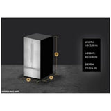 JennAir JBSS48E22L Side by Side Built In Refrigerator, 48 inch Width, Counter Depth, 29.4 cu. ft. Capacity, Water Dispenser (Exterior), Ice Dispenser (Thru Door), ENERGY STAR Certified, Stainless Steel colour