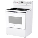 GE JCB840DVWW Electric Range, 5 cu. ft. Capacity, 30 inch Exterior Width, True Convection, 5 Burners, Storage Drawer, Yes, Self Clean, 3,000 W Highest Element, White colour