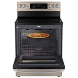 GE JCB840ETES Electric Range, 5 cu. ft. Capacity, 30 inch Exterior Width, True Convection, 5 Burners, Storage Drawer, Yes, Self Clean, 3,000 W Highest Element, Slate colour