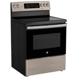 GE JCB840ETES Electric Range, 5 cu. ft. Capacity, 30 inch Exterior Width, True Convection, 5 Burners, Storage Drawer, Yes, Self Clean, 3,000 W Highest Element, Slate colour