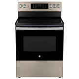 GE JCB840ETES Electric Range, 5 cu. ft. Capacity, 30 inch Exterior Width, True Convection, 5 Burners, Storage Drawer, Yes, Self Clean, 3,000 W Highest Element, Slate colour