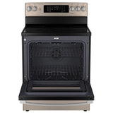 GE JCB840ETES Electric Range, 5 cu. ft. Capacity, 30 inch Exterior Width, True Convection, 5 Burners, Storage Drawer, Yes, Self Clean, 3,000 W Highest Element, Slate colour