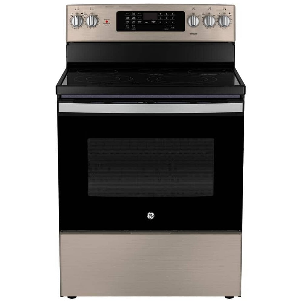 GE JCB840ETES Electric Range, 5 cu. ft. Capacity, 30 inch Exterior Width, True Convection, 5 Burners, Storage Drawer, Yes, Self Clean, 3,000 W Highest Element, Slate colour