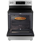 GE JCB840STSS Electric Range, 5 cu. ft. Capacity, 30 inch Exterior Width, True Convection, 5 Burners, Storage Drawer, Yes, Self Clean, 3,000 W Highest Element, Silver colour
