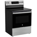 GE JCB840STSS Electric Range, 5 cu. ft. Capacity, 30 inch Exterior Width, True Convection, 5 Burners, Storage Drawer, Yes, Self Clean, 3,000 W Highest Element, Silver colour